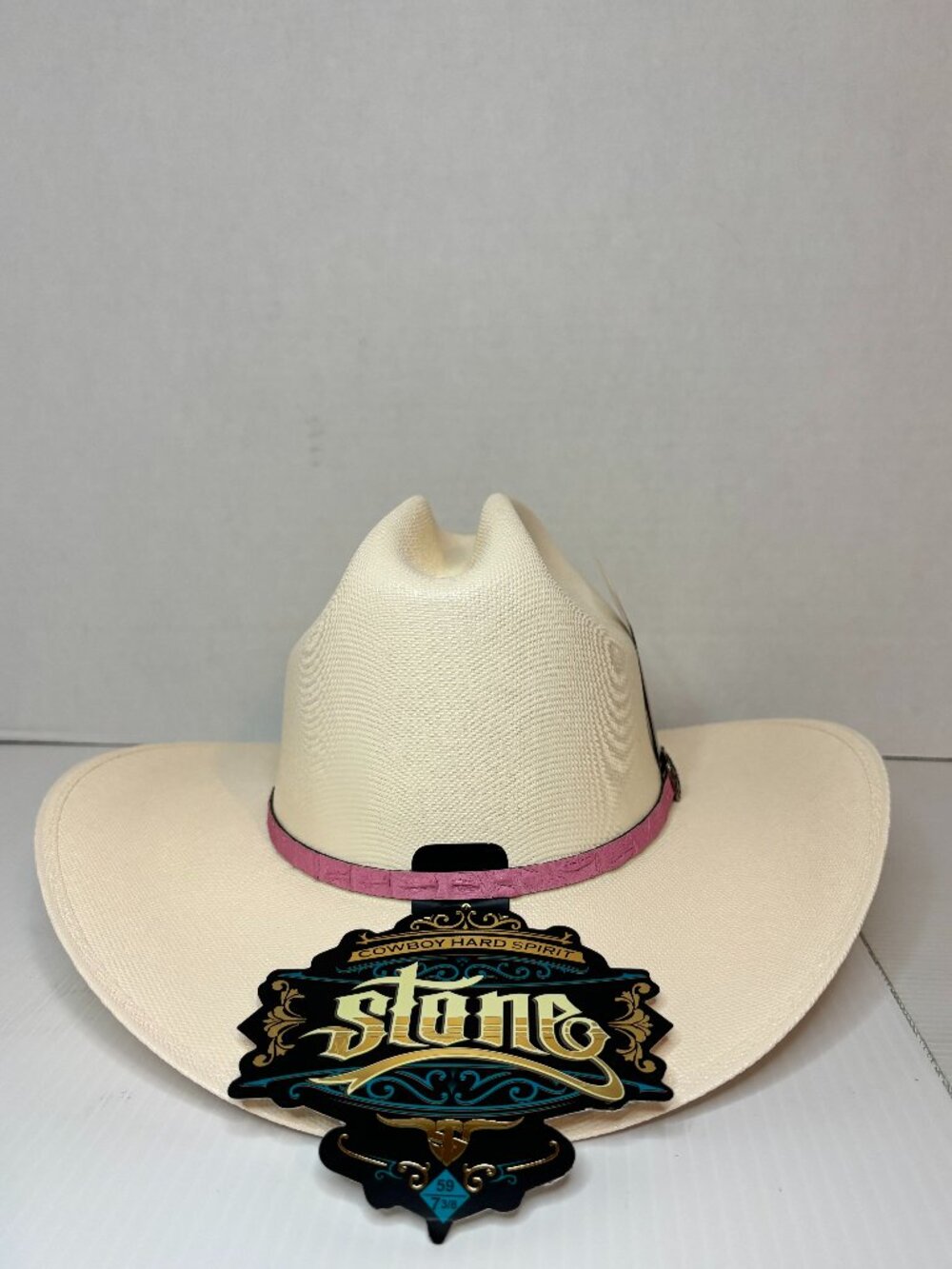 Stone Sombrero 1000X Stone "Reina Del Sur" Telar Chaparral F. 3.5 – White & Pink